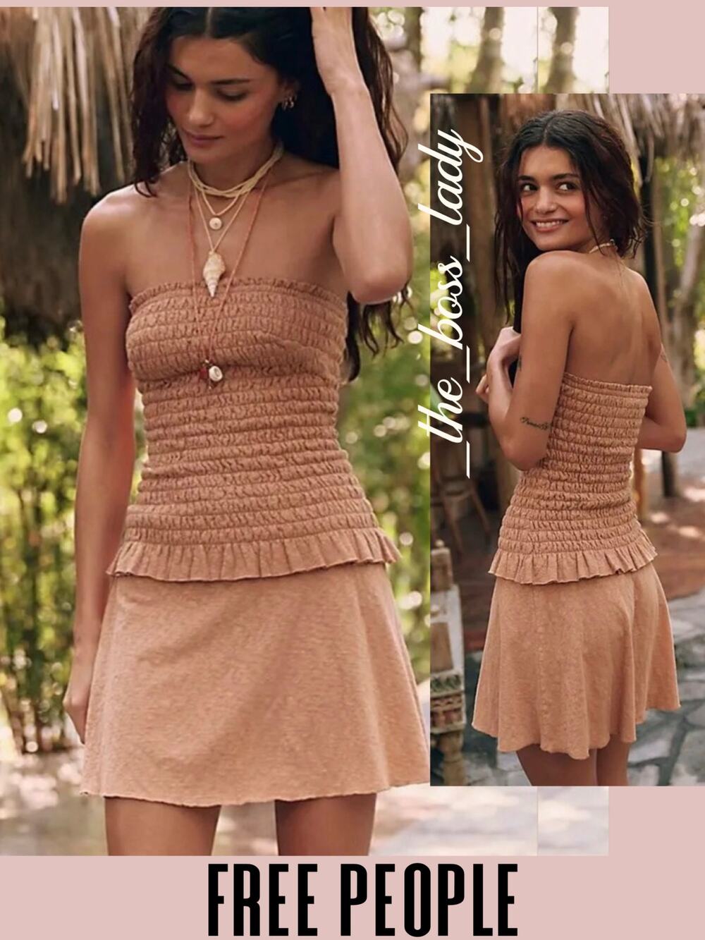 Free People skirt set co-ord Free-est matching set boho summer Small